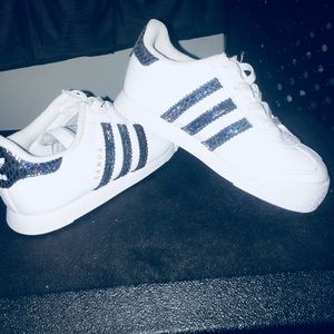 Adidas toddler girls slip on shoes!